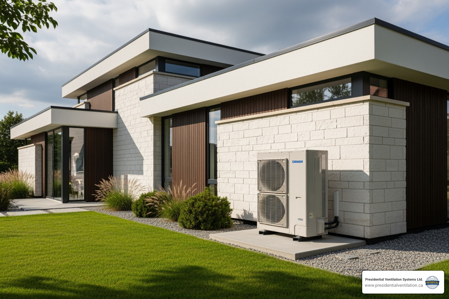 modern home with outdoor heat pump - affordable ductless heat pumps service in mount uniacke ns modern home with outdoor heat pump - affordable ductless heat pumps service in mount uniacke ns