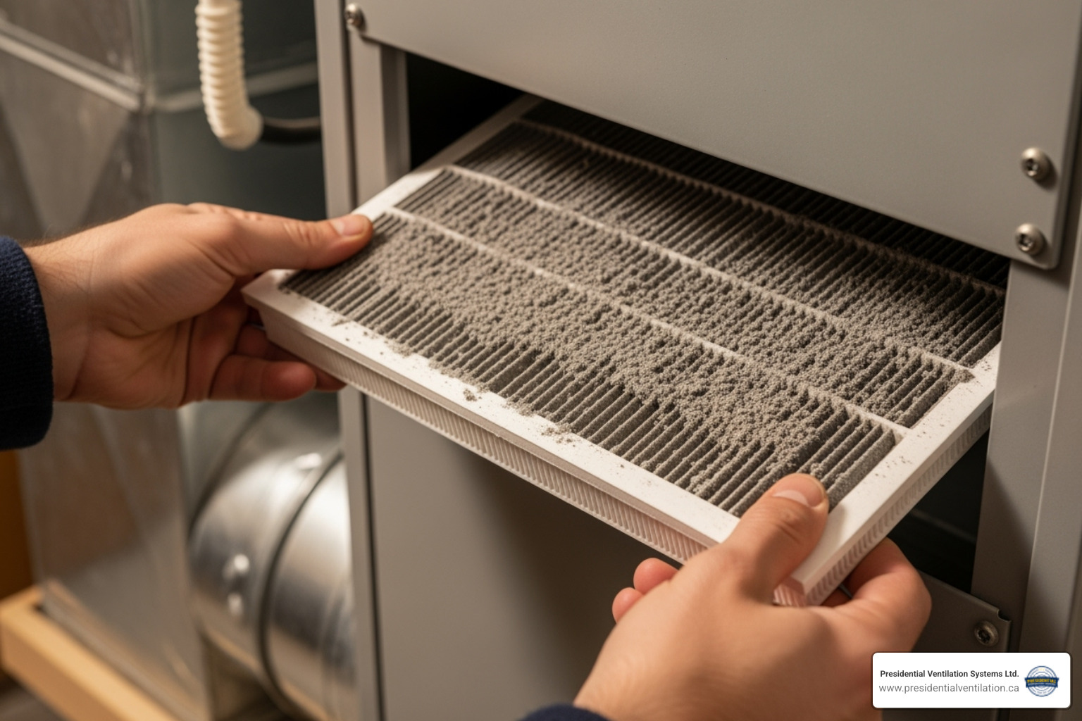 person changing a furnace air filter - furnace replacements not working in dartmouth ns