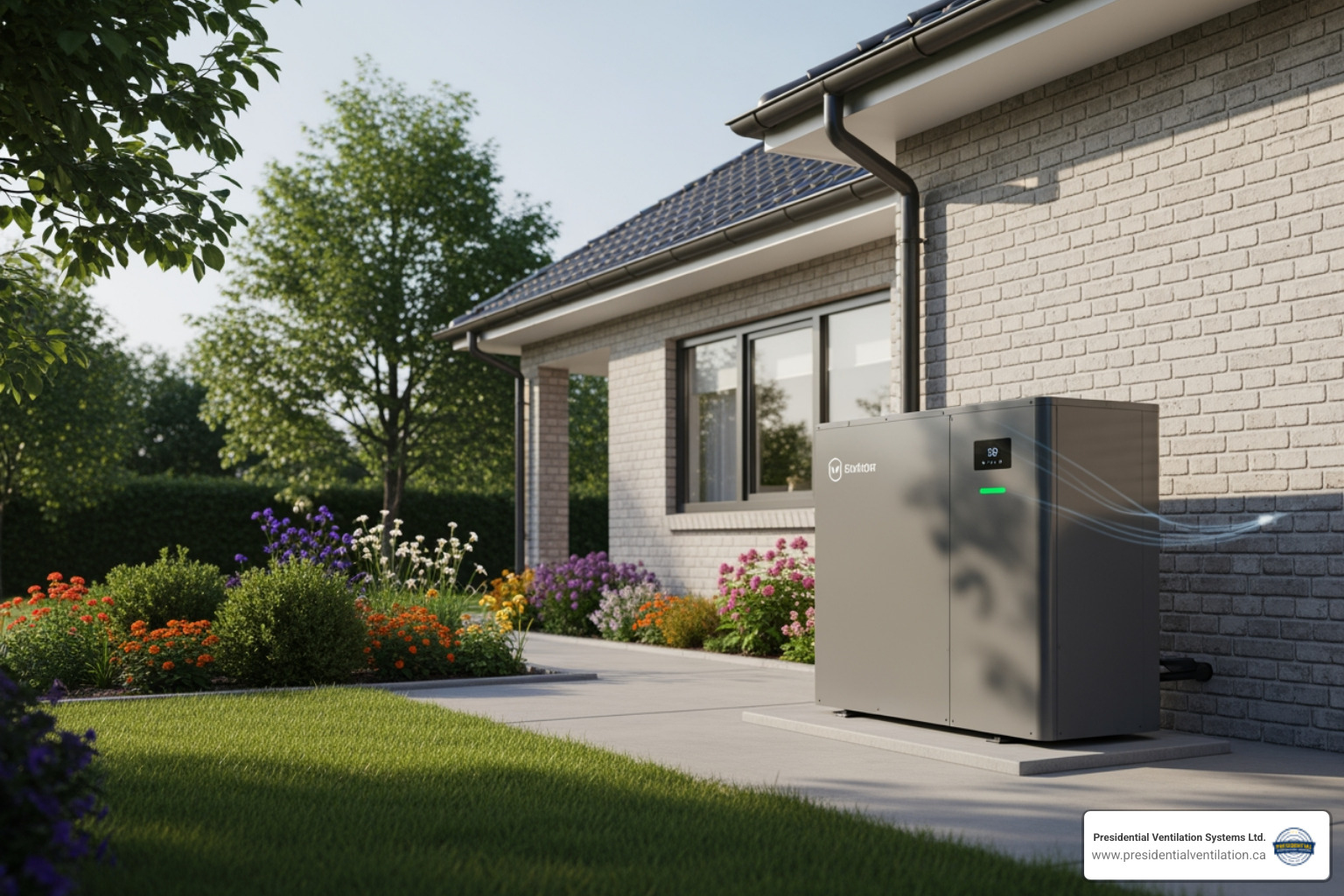 Infographic showing four key benefits of regular heat pump maintenance: a dollar sign with downward arrow representing lower utility bills, a calendar with checkmark representing extended system lifespan, lungs or air quality icon representing cleaner indoor air, and a wrench with shield representing fewer emergency repairs - central heat pump maintenance in mount uniacke, ns