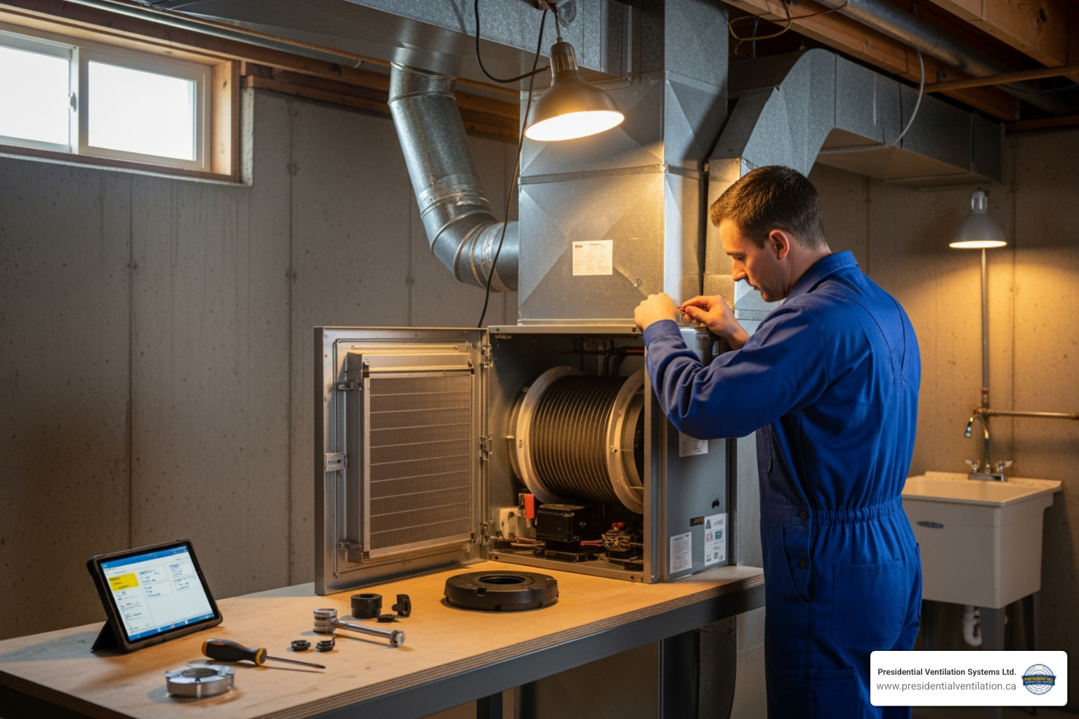 Infographic showing how an HRV system exchanges stale indoor air for fresh outdoor air while recovering heat energy, including labeled diagrams of airflow, heat exchanger core, and temperature retention - hrv repair service in lower sackville, ns