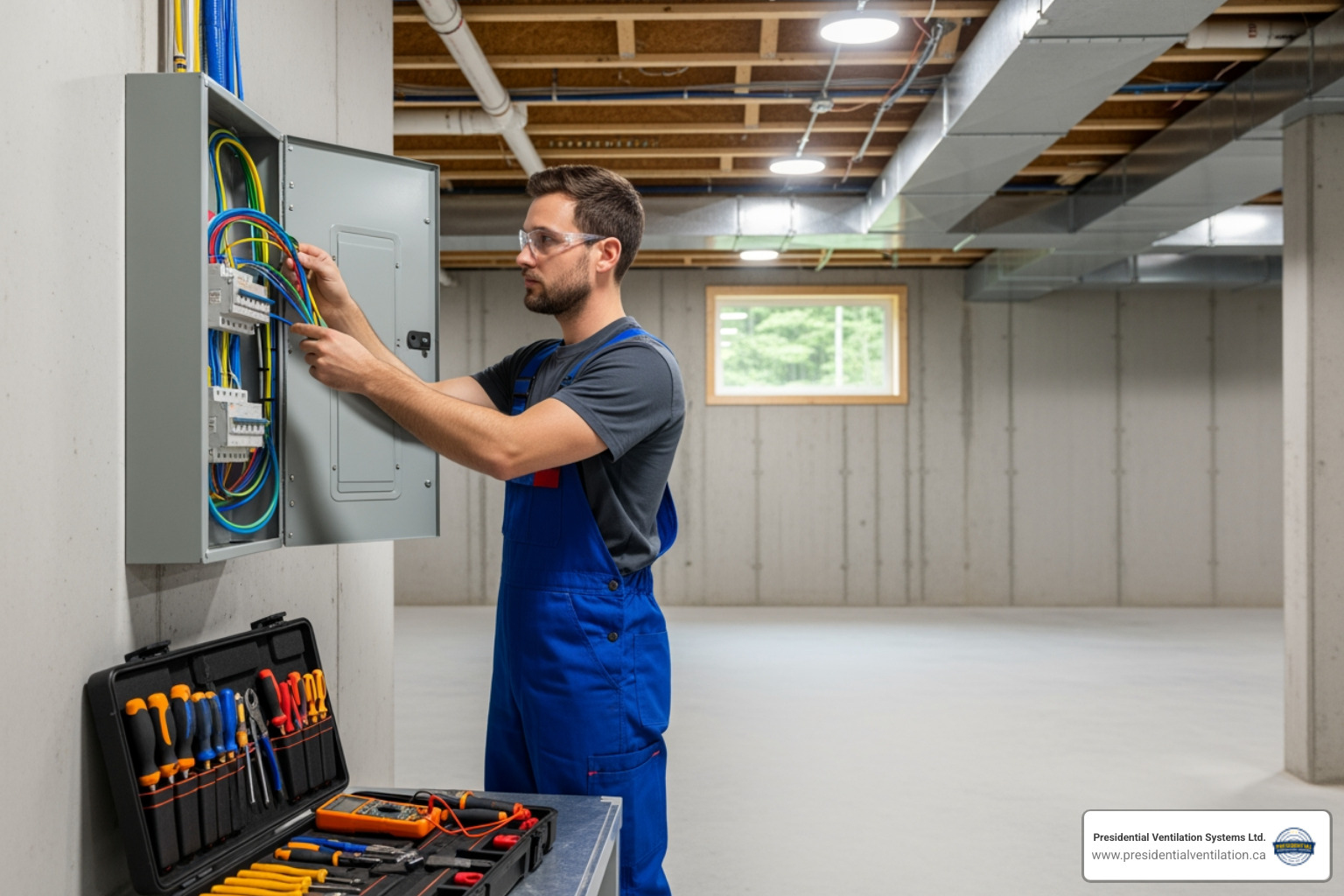 Infographic showing 5 warning signs you need an electrician: 1) Lights flicker or dim frequently, 2) Circuit breakers trip often, 3) Buzzing or crackling from outlets, 4) Scorch marks around switches, 5) Two-prong outlets throughout home - electrical near me in indigo shores, ns