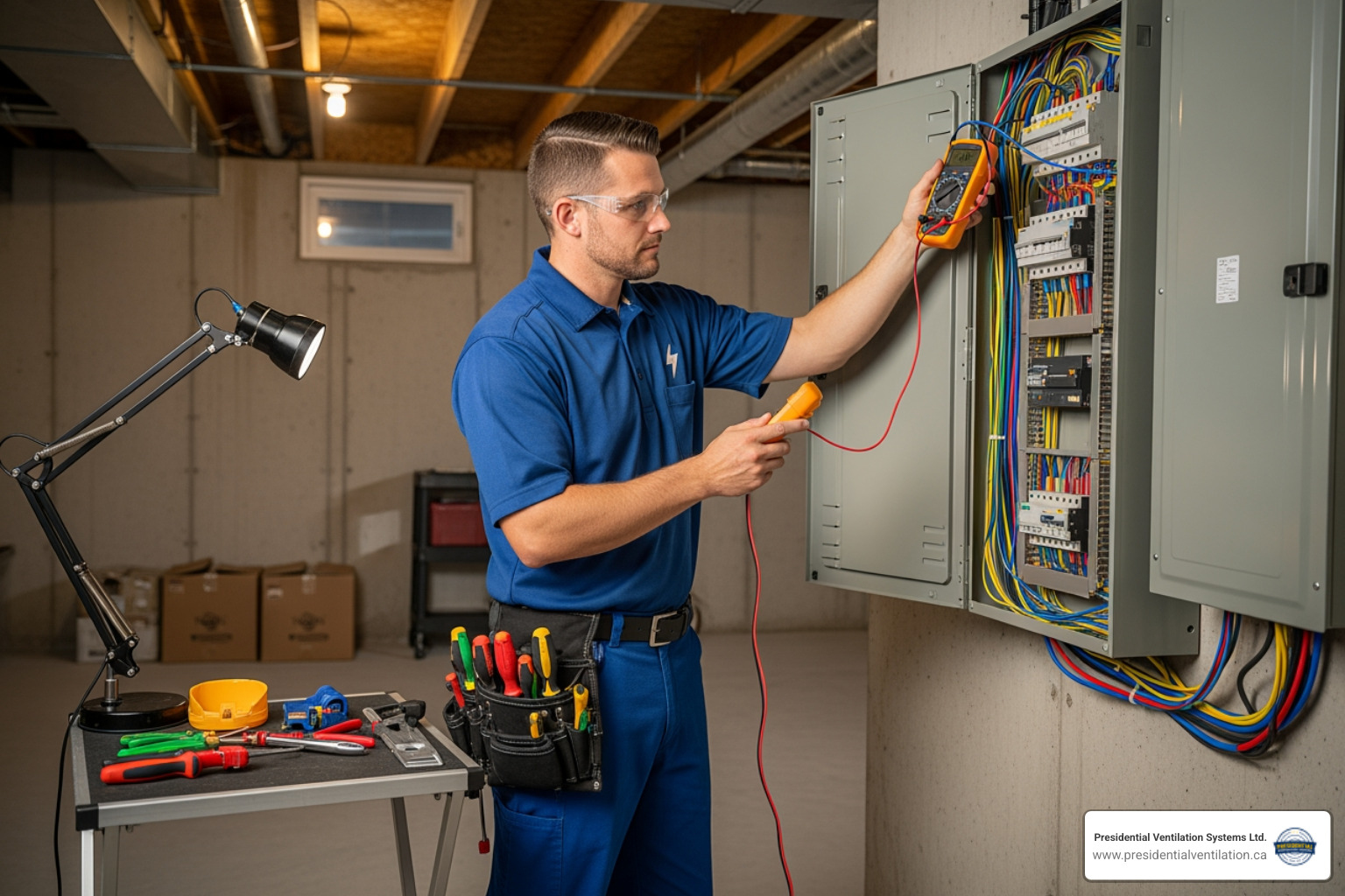 Infographic showing warning signs that indicate your Lower Sackville home needs an electrical upgrade, including flickering lights, frequent breaker trips, buzzing outlets, burning smells near outlets or switches, discolored switch plates, and outdated two-prong outlets throughout the home - best electrical in lower sackville, ns