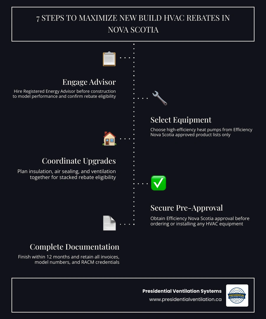 Infographic: 7 steps to plan new build HVAC in Nova Scotia from design to approval infographic