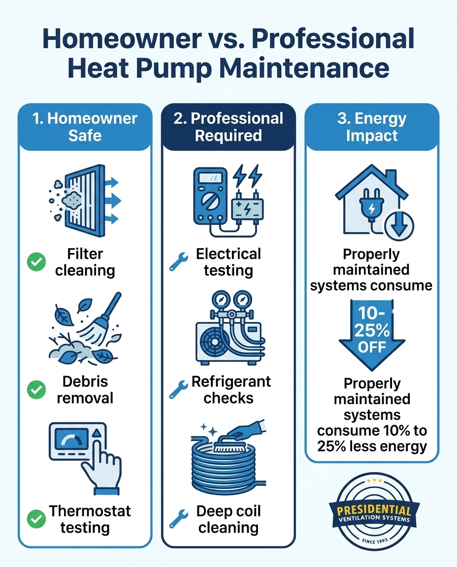 Homeowner vs. Professional Heat Pump Maintenance