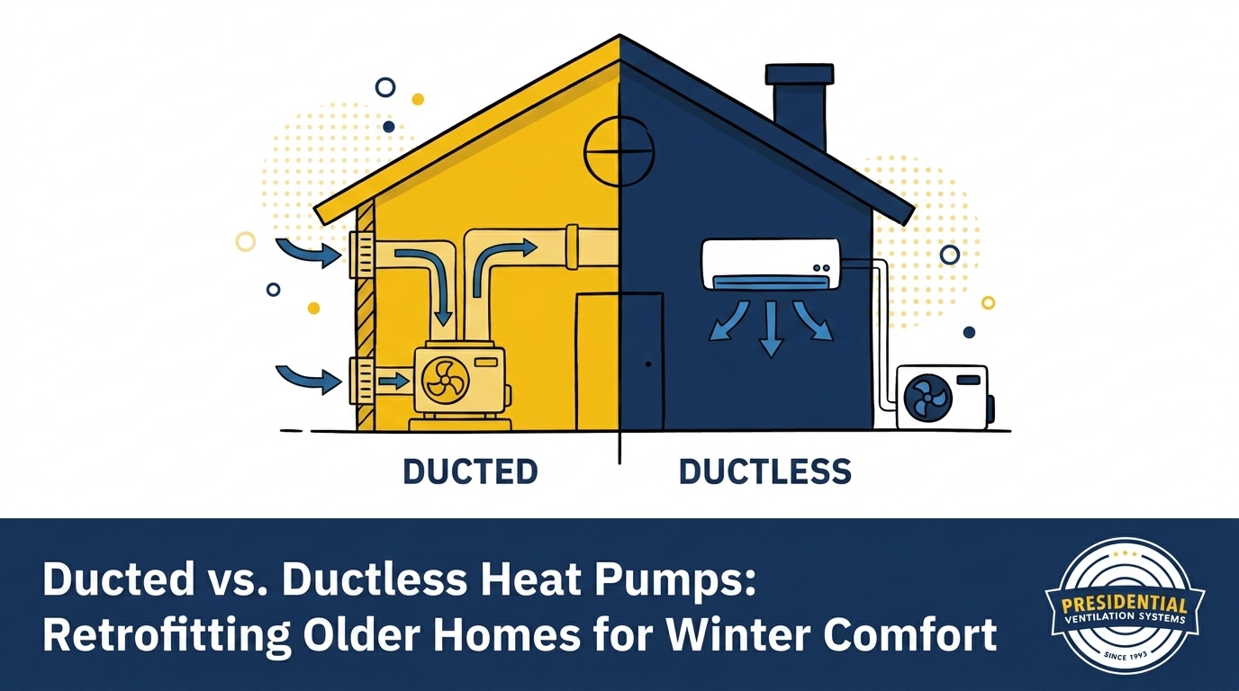 Ducted vs. Ductless Heat Pumps: Retrofitting Older Homes for Winter Comfort