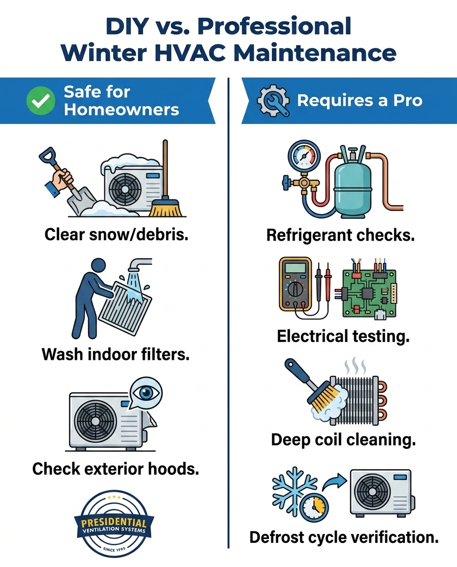 DIY vs. Professional Winter HVAC Maintenance