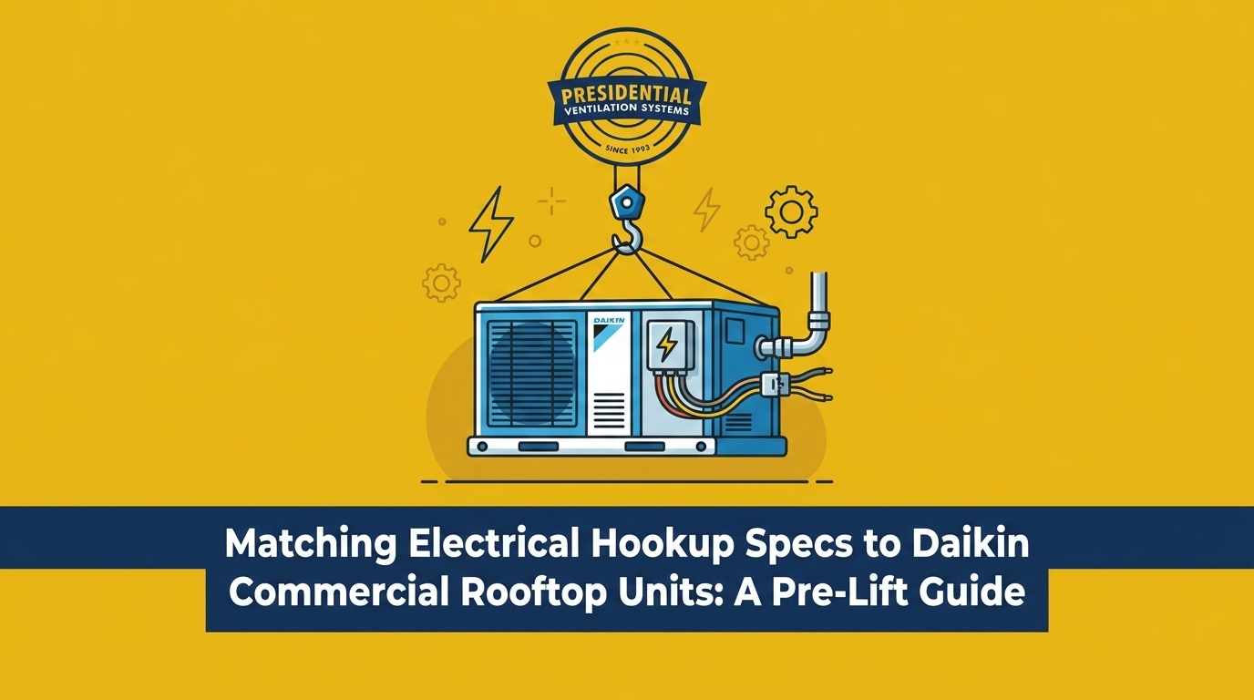 Matching Electrical Hookup Specs to Daikin Commercial Rooftop Units