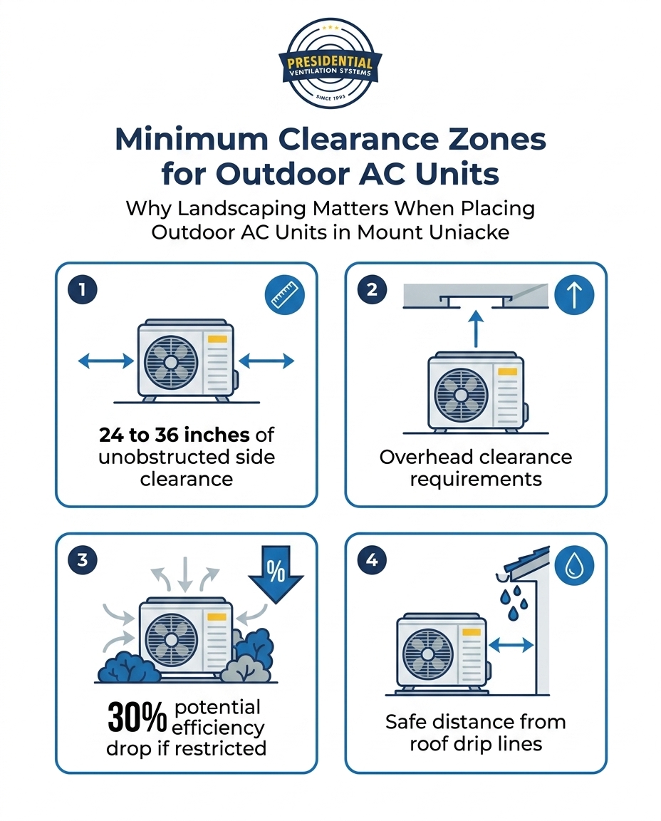 Minimum Clearance Zones for Outdoor AC Units