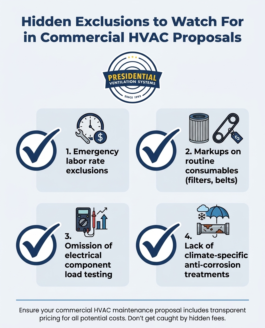Hidden Exclusions to Watch For in Commercial HVAC Proposals
