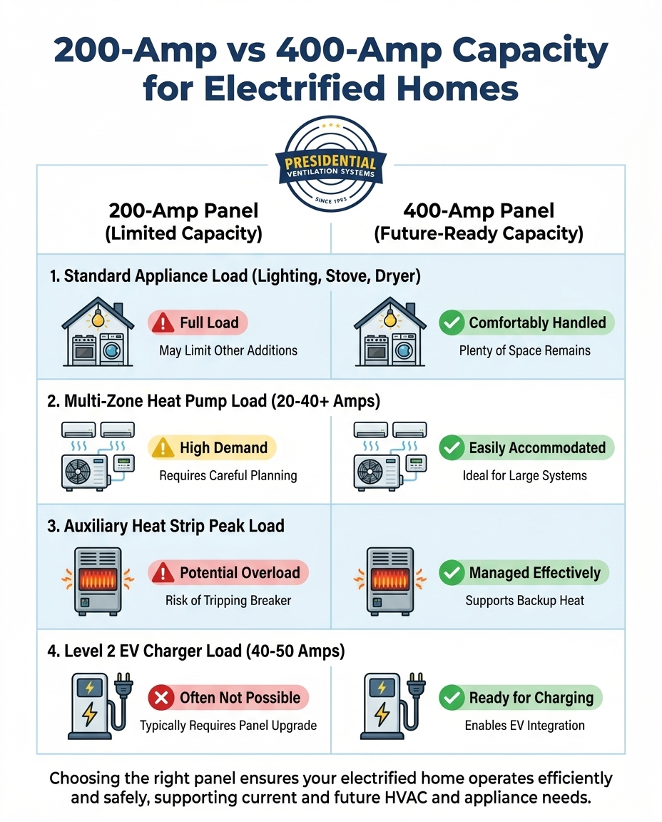 200-Amp vs 400-Amp Capacity for Electrified Homes