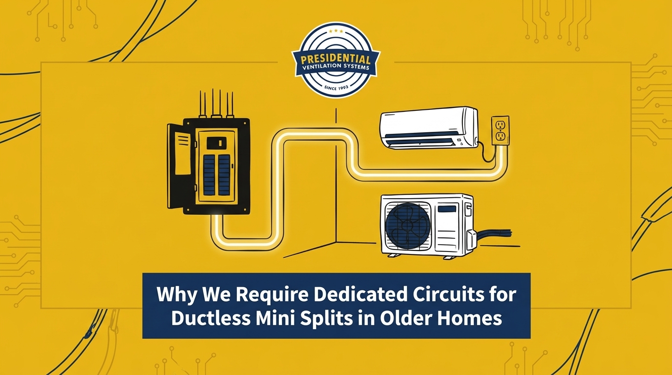Why We Require Dedicated Circuits for Ductless Mini Splits in Older Homes