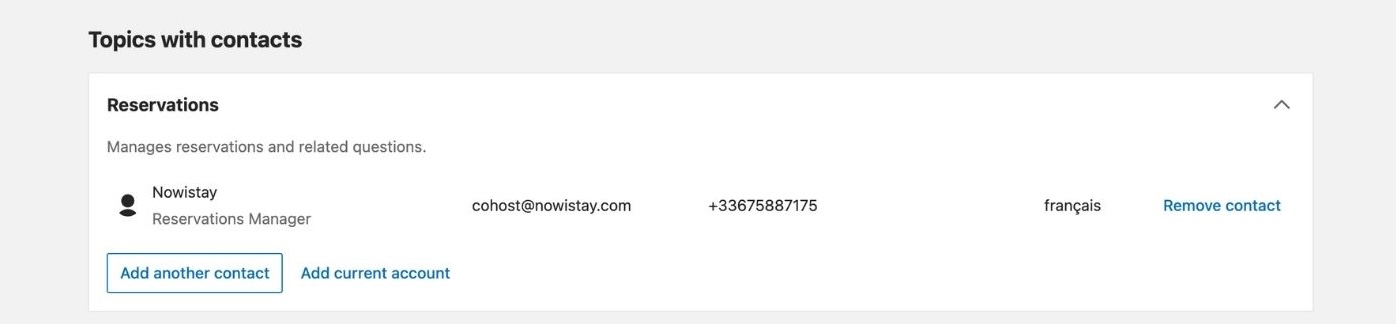 Contact form additional fields