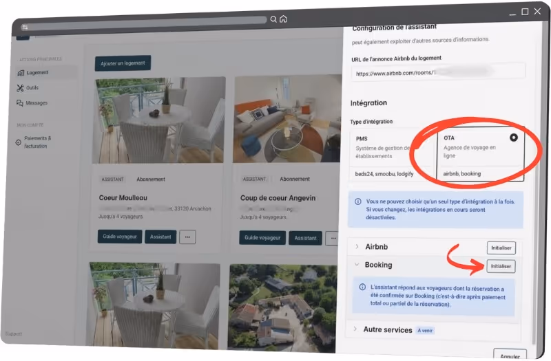 Configuration OTA avec bouton Initialiser