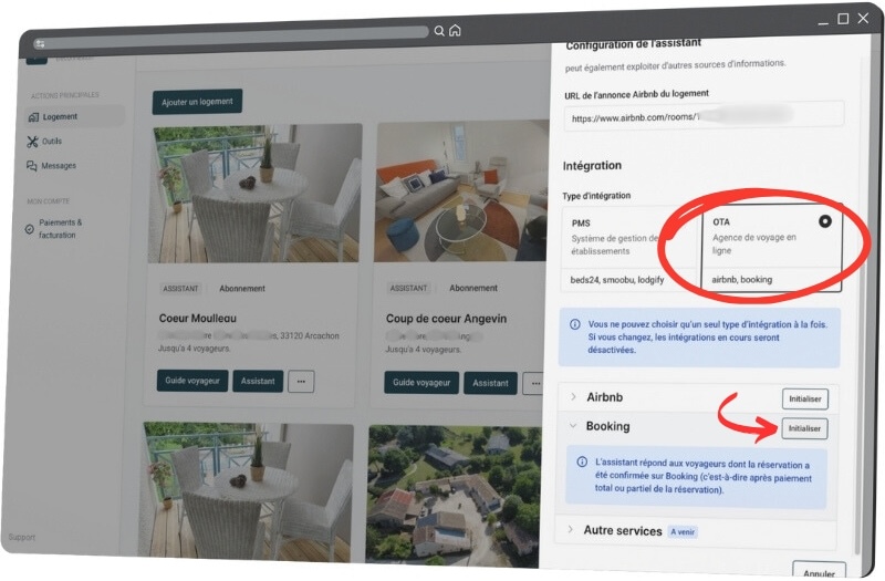 Configuration OTA avec bouton Initialiser