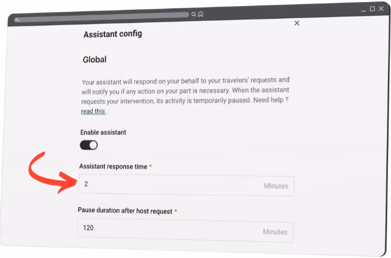 AI assistant response time configuration panel