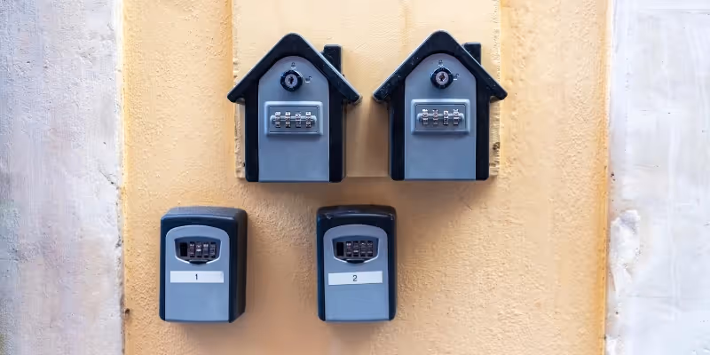 Key lockbox for vacation rental
