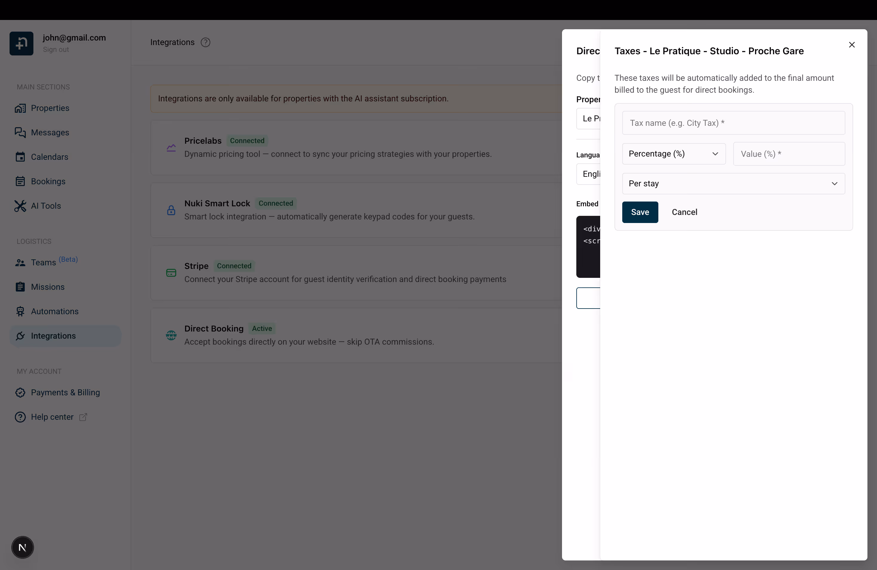 Add tax form