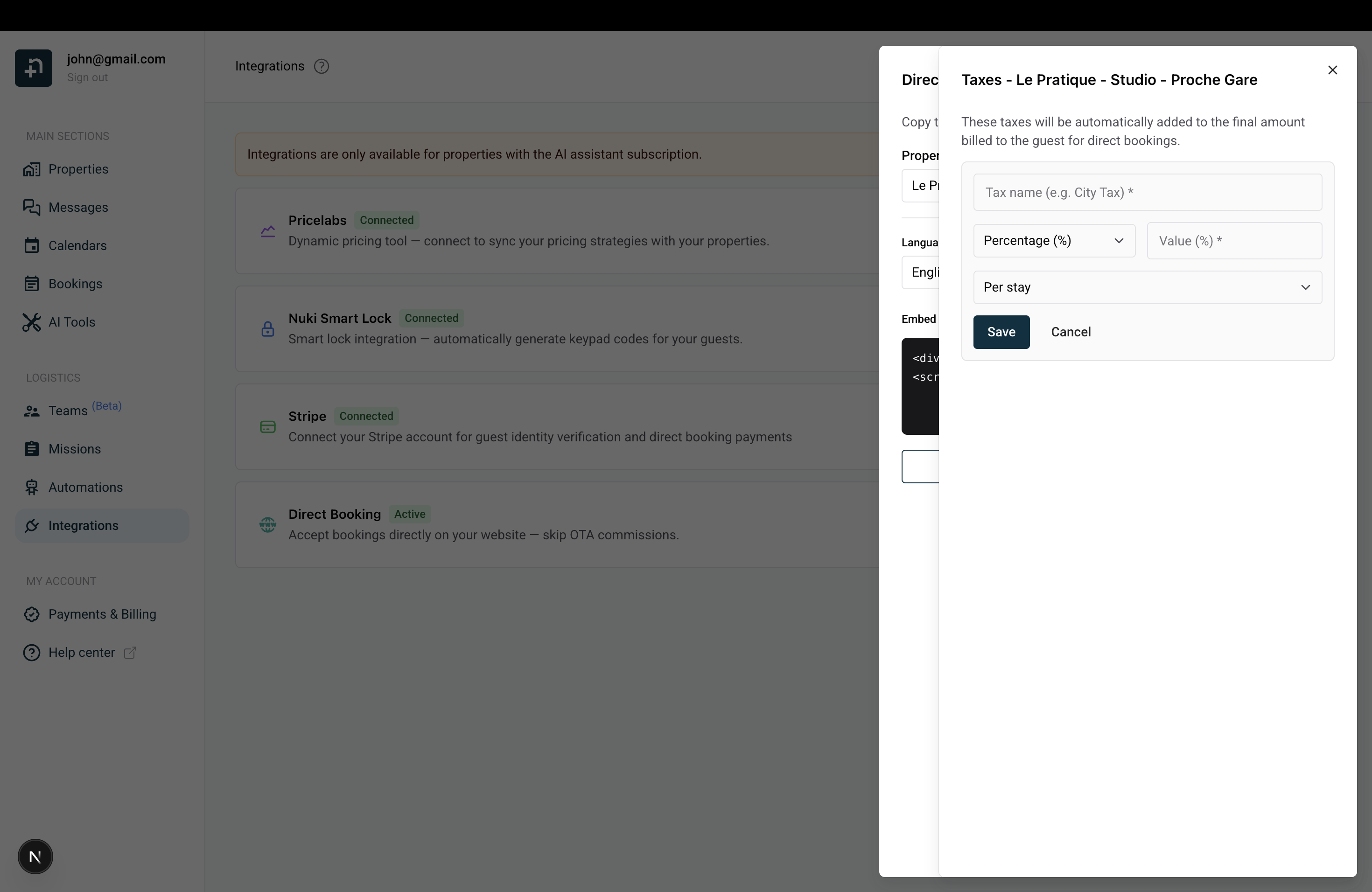 Add tax form