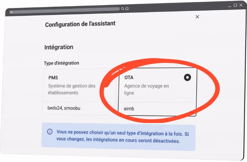 Sélection de la configuration OTA