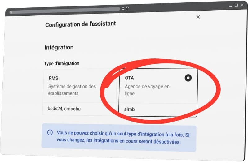 Sélection de la configuration OTA