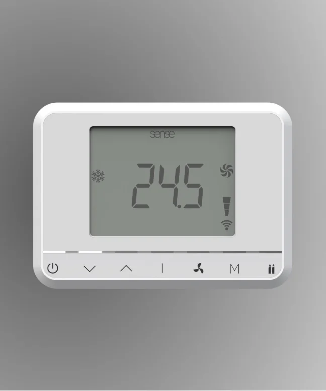 תרמוסטט Sense לבן — מבט קדמי