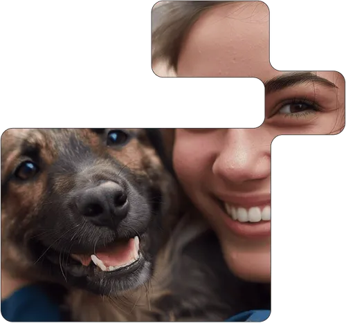 girl with dog smile