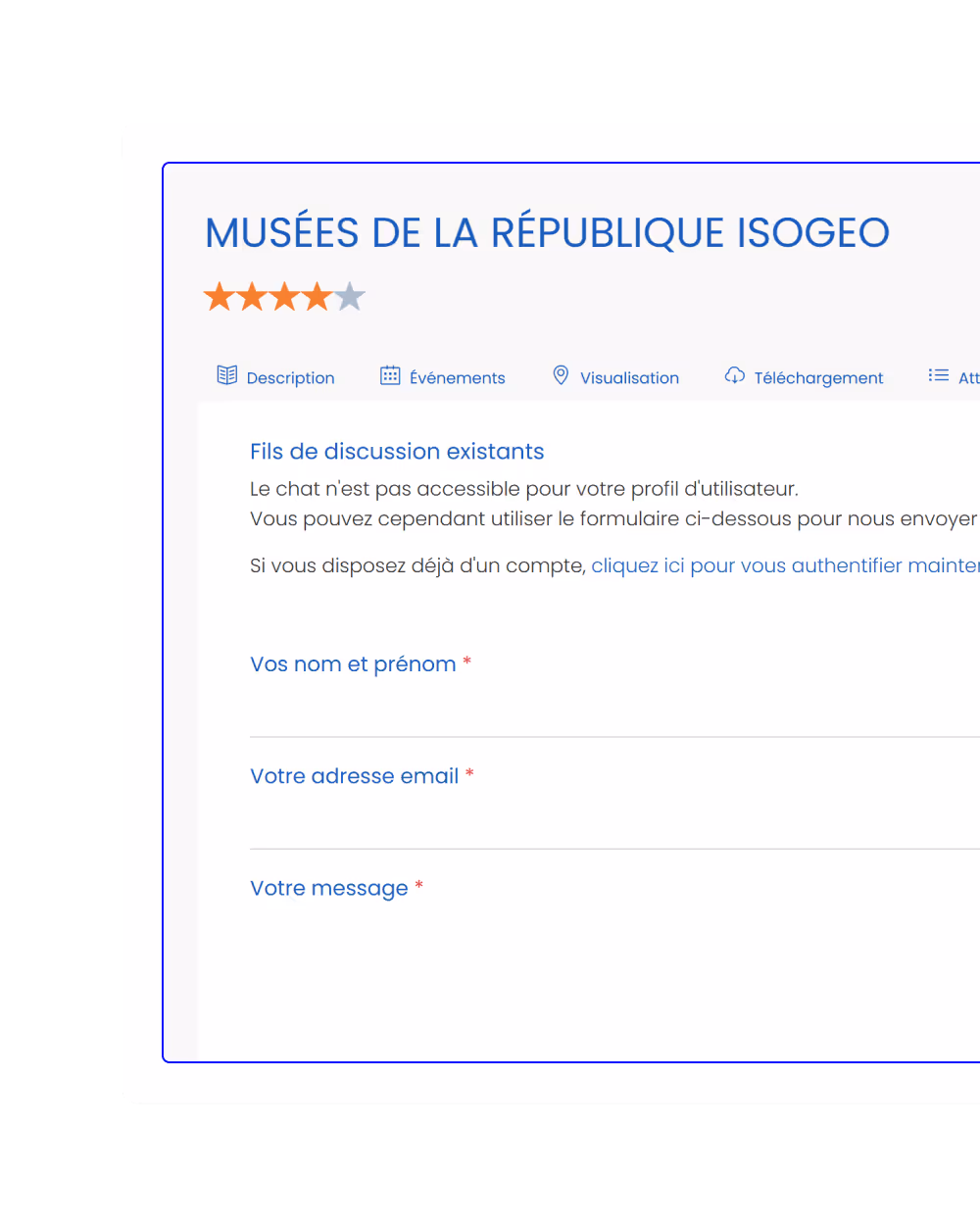 Capture du portail Isogeo : notes et commentaires sur les fiches de métadonnées GIS