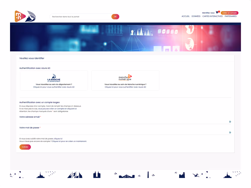 Capture portail de données SIG de Manche Numérique