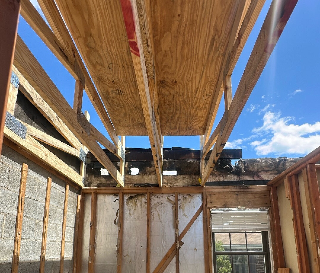 Image from roof truss install