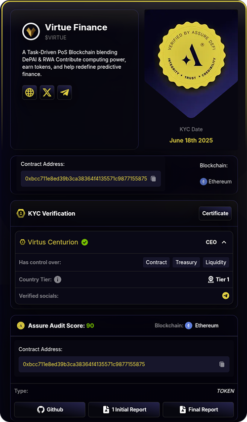 AssureDefi Virtuel Finance