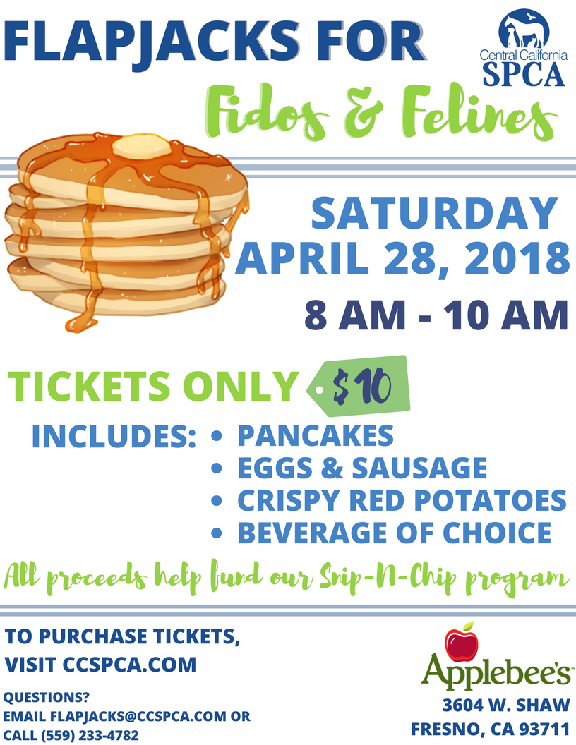 Flapjacks for Fidos & Felines Fundraiser