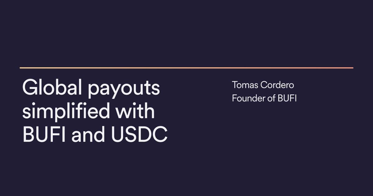 BUFI Makes Global Work Pay Off With USDC