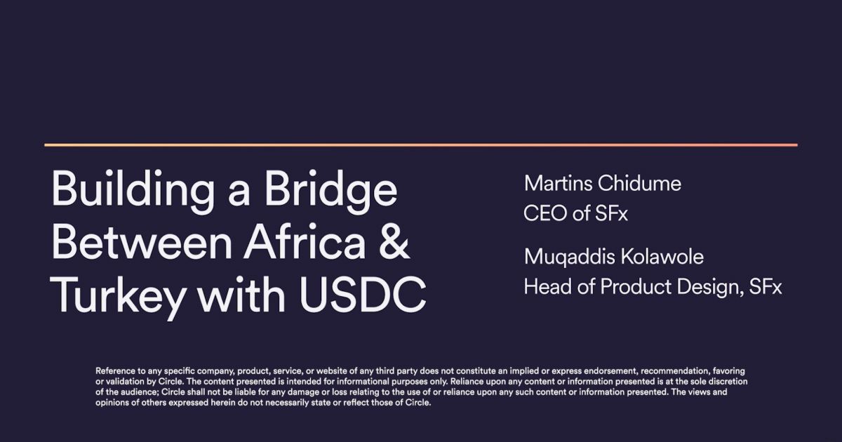 Sora Financial Technologies Builds a Bridge Between Africa and Turkey with USDC