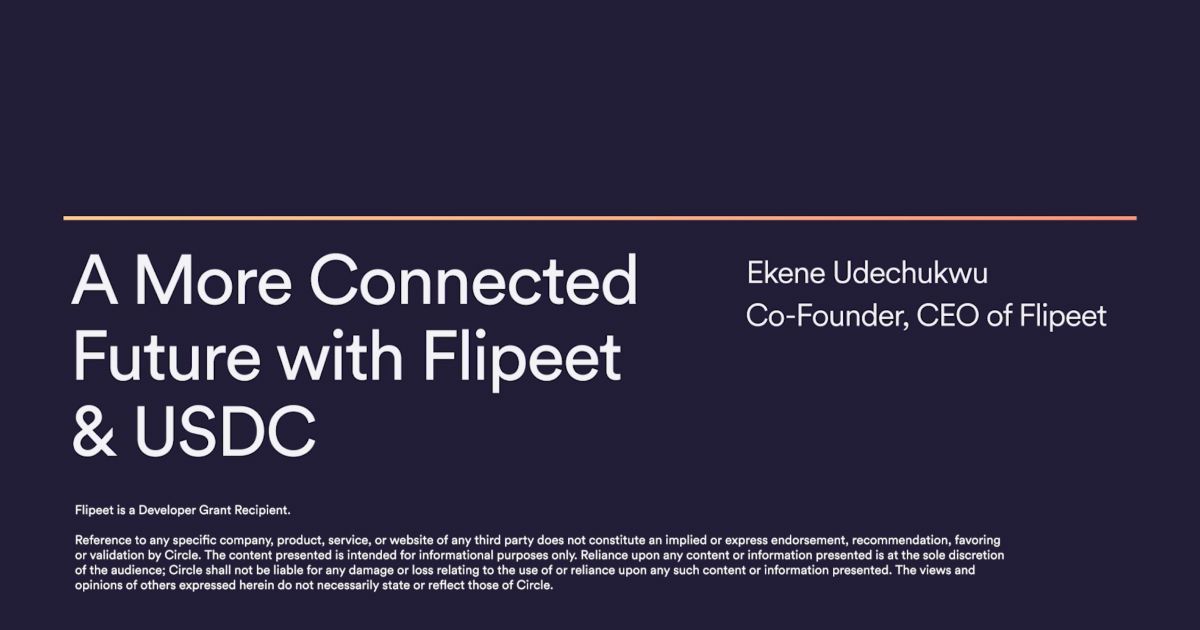Flipeet Enables a More Connected, Caring Future with USDC