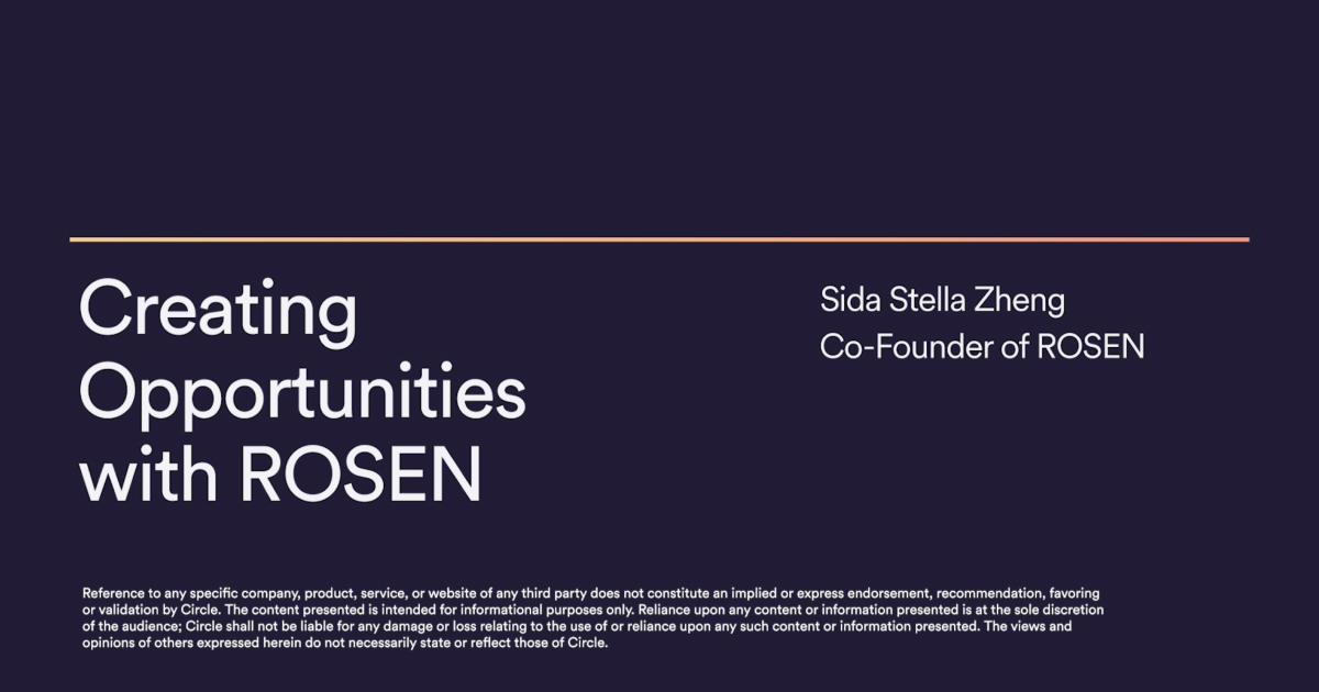 Rosen Turns Everyday Moments into Global Income with USDC