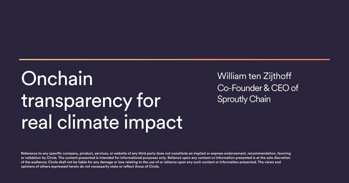 Sproutly Enables Transparent ReFi and Carbon Offsetting With USDC