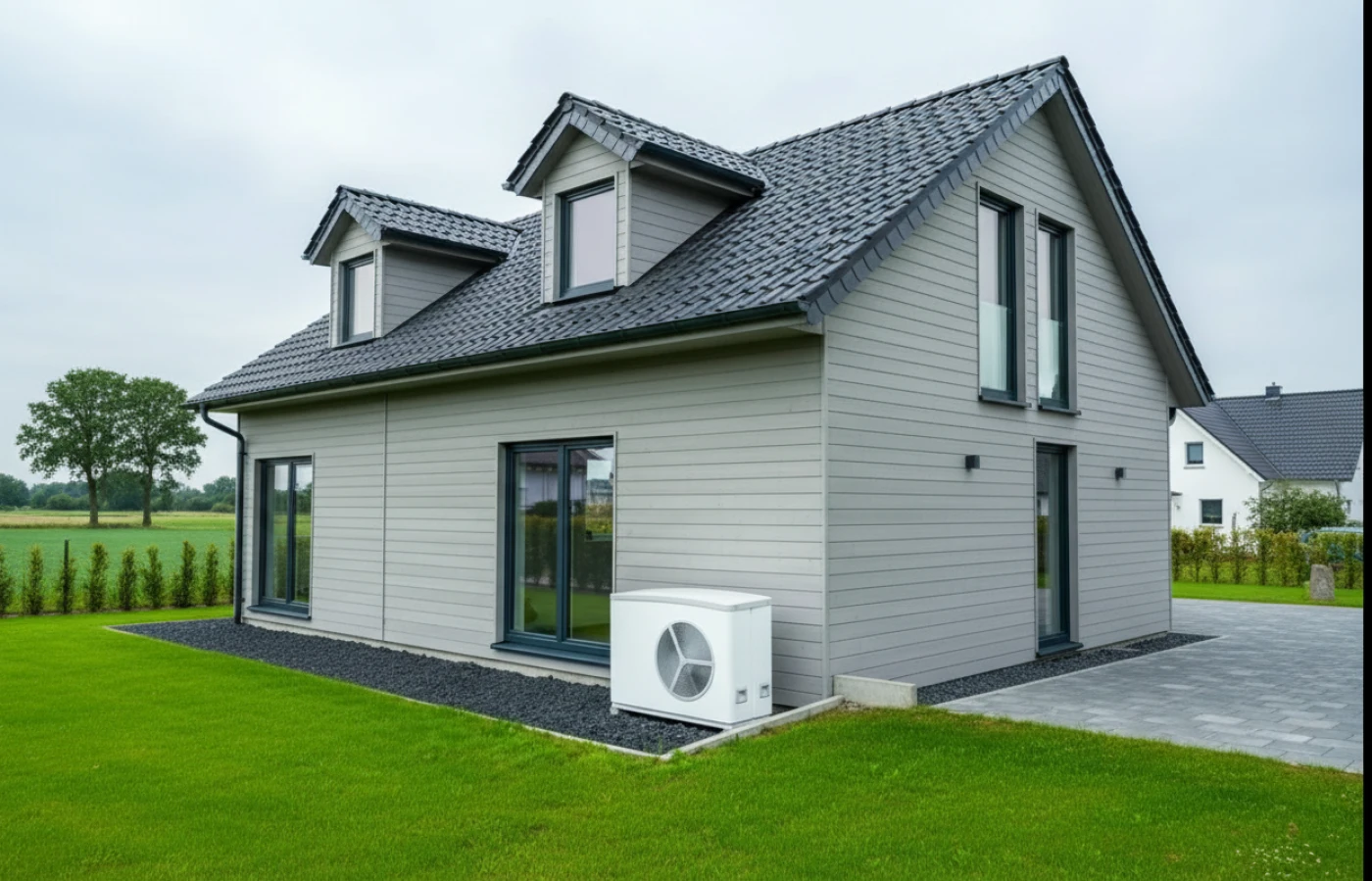 Haus mit Wärmepumpe