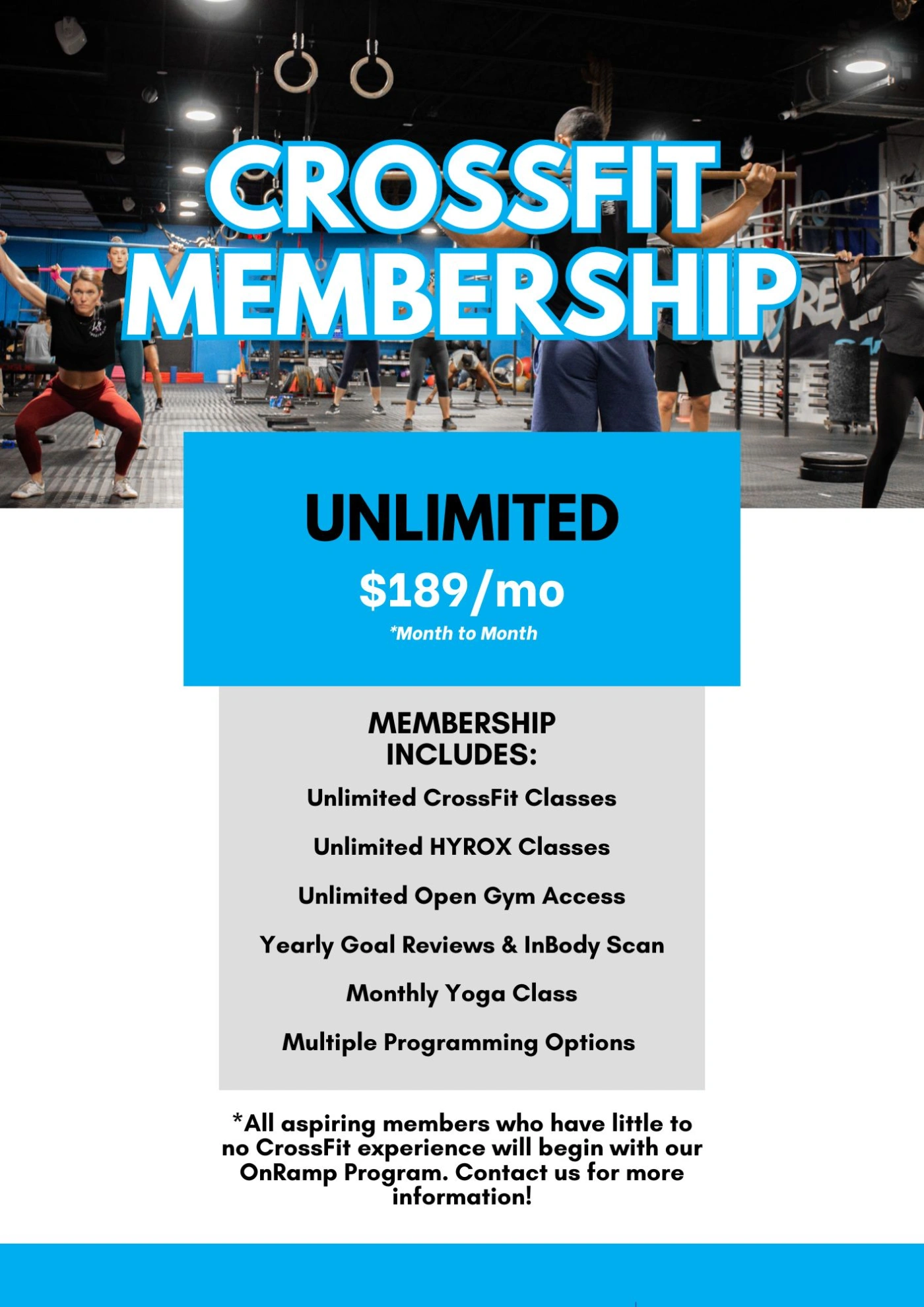 CrossFit membership pricing
