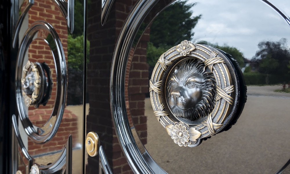 A high-security front door installed by Stronghold Security Doors.
