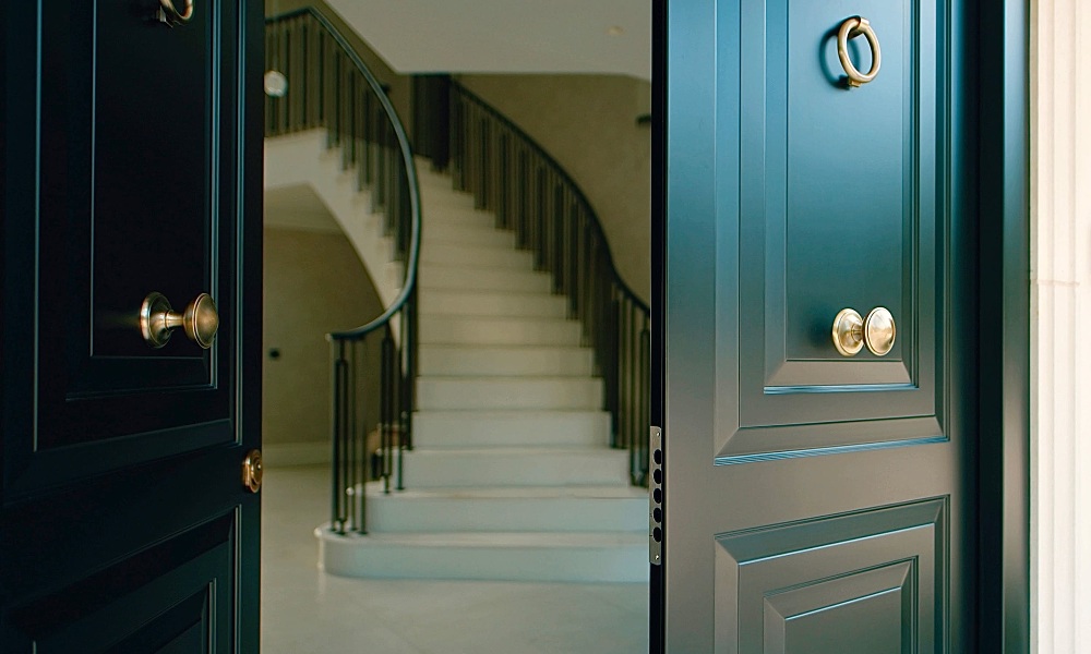 A secure door installed by Stronghold Security Doors at a home in London.