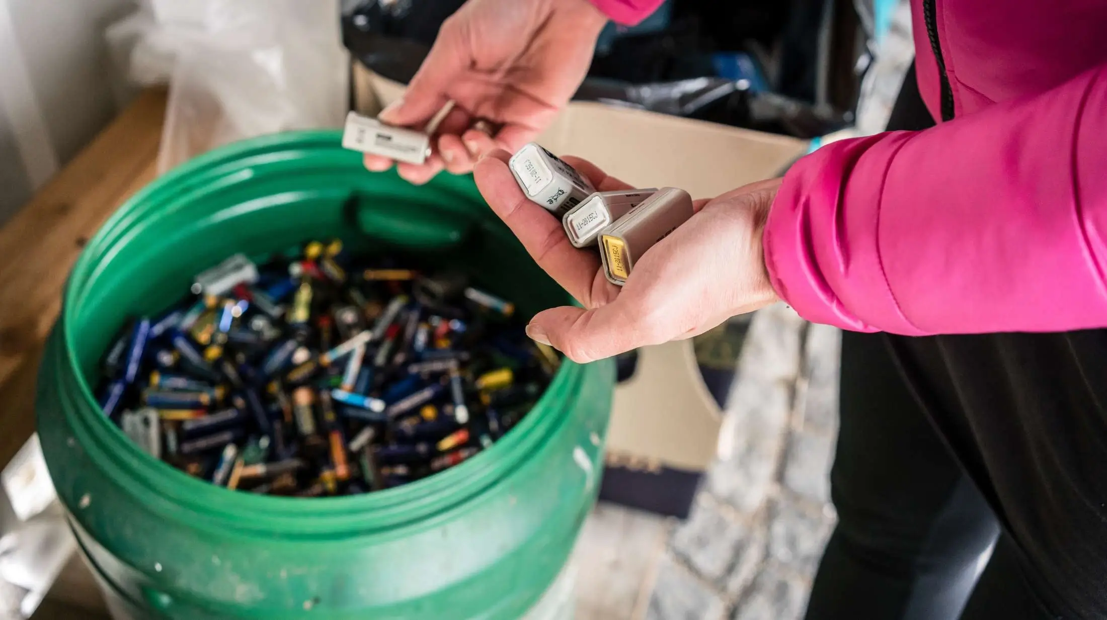 Recycling batteries reduces toxic waste and protects the environment. Collect used batteries and drop them off at any designated recycling locations.