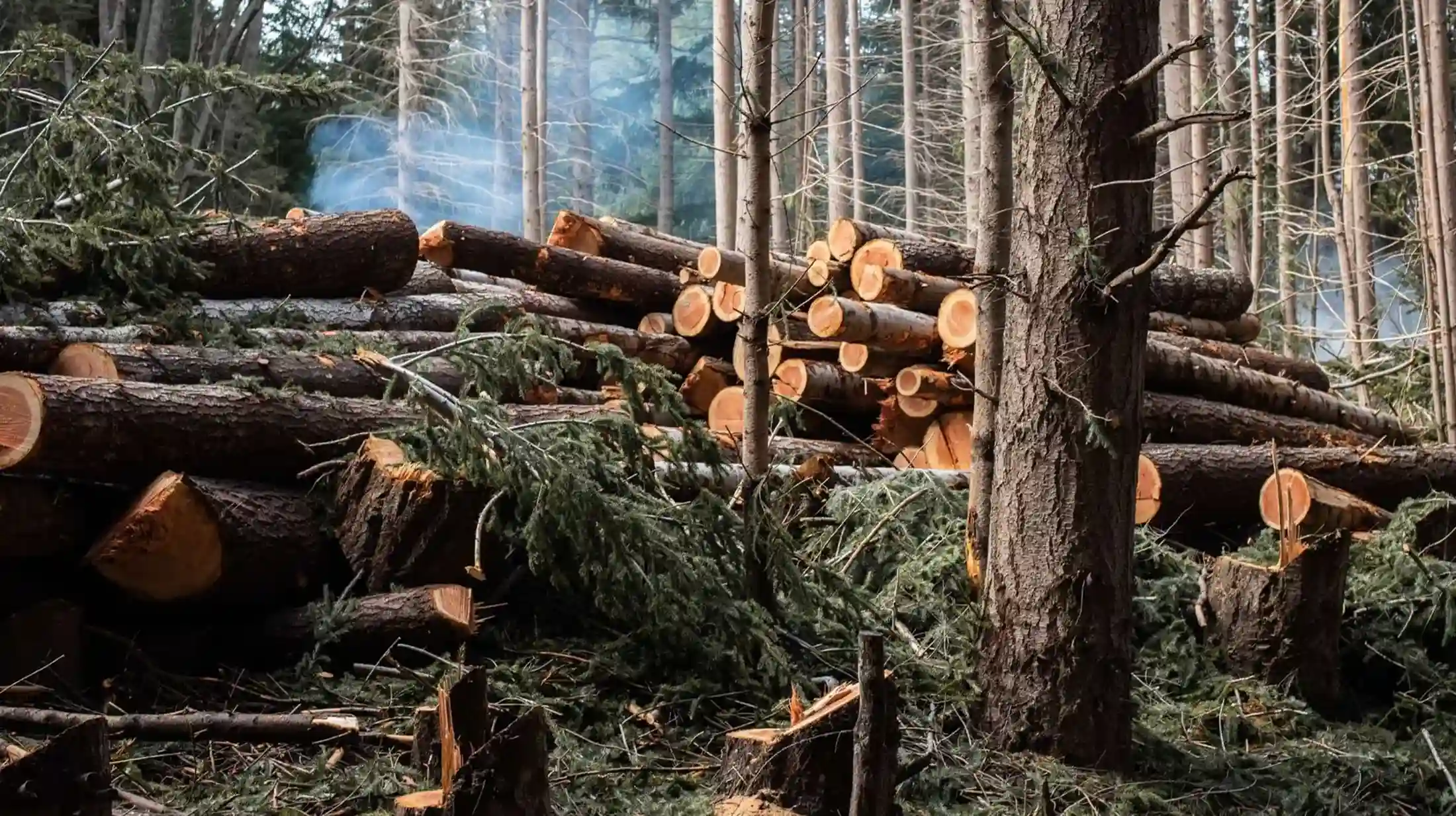 Tree loss and habitat disruption due to deforestation