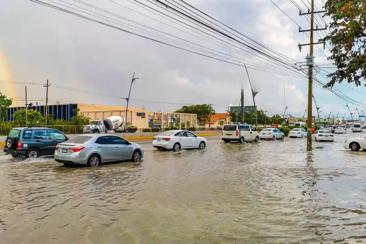 flooded street show how disrupted transportation can prevent people from getting to work.
