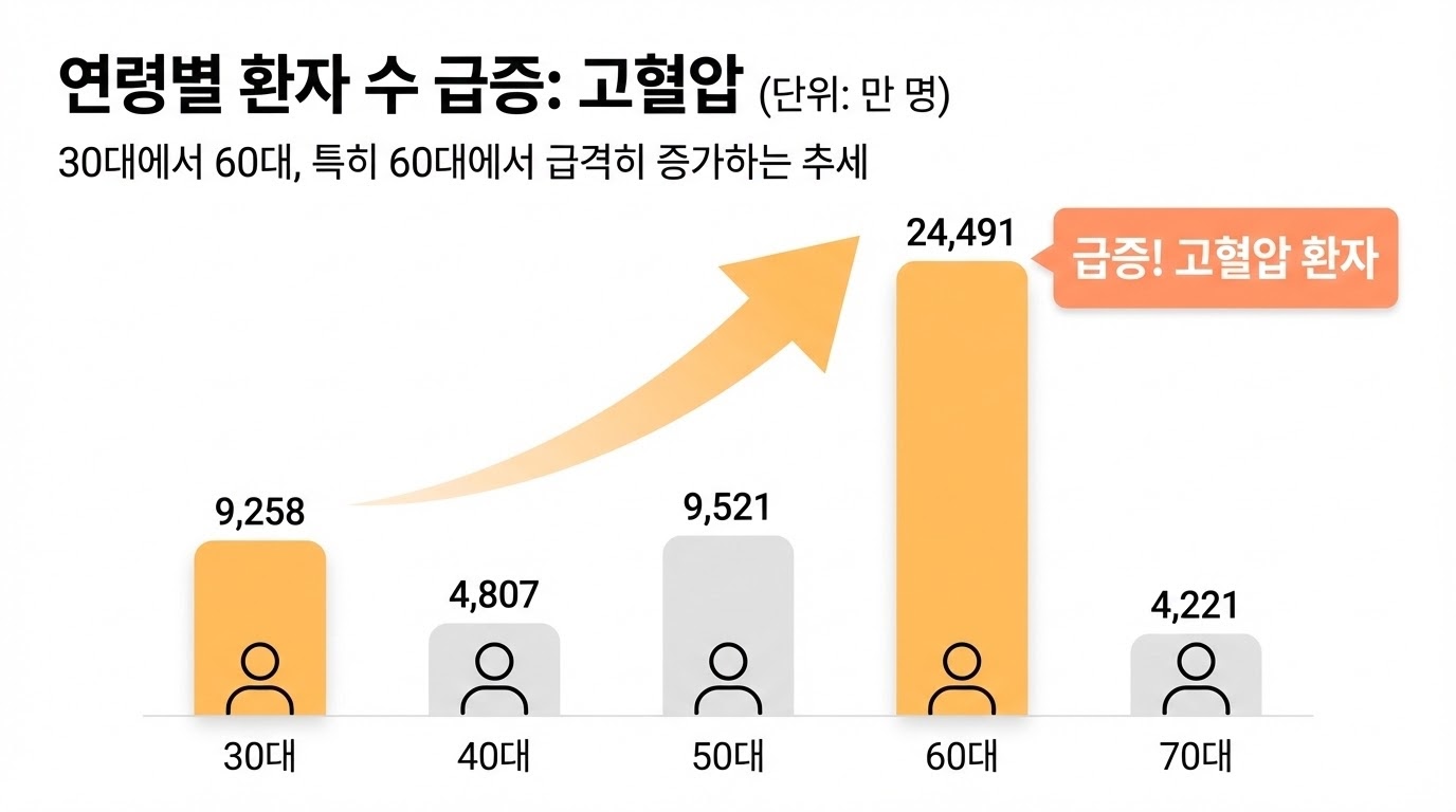 고혈압 고지혈증 당뇨병 환자 증가 추세