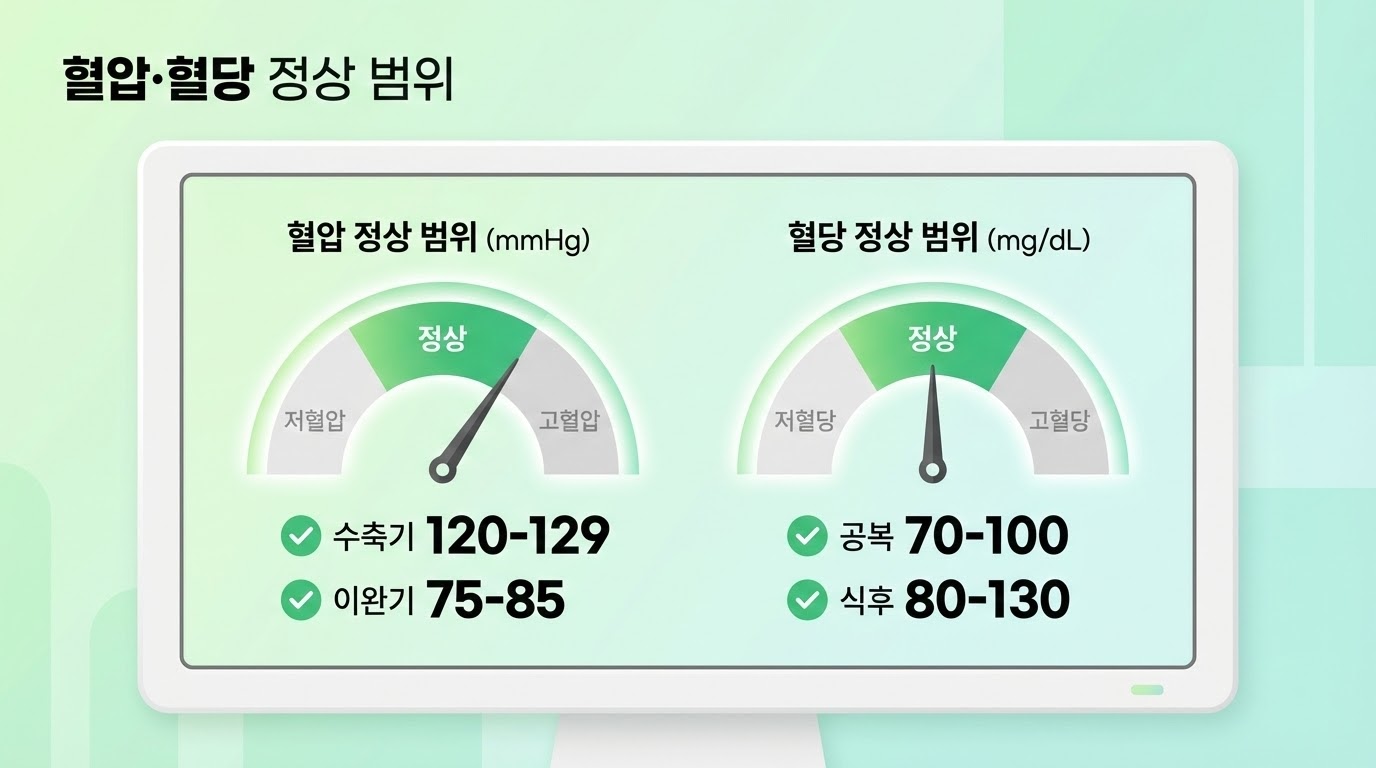 혈압 혈당 정상 수치 안내