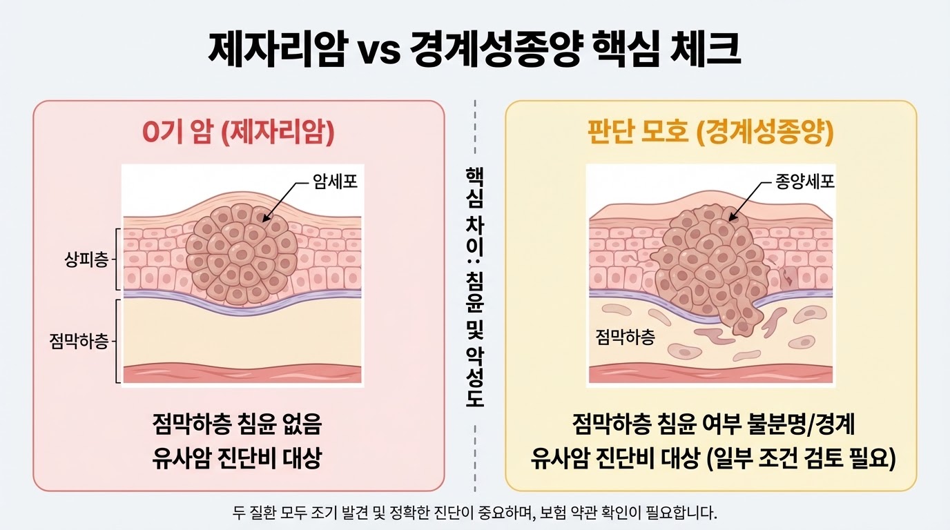 제자리암_경계성종양_진단비_체크리스트