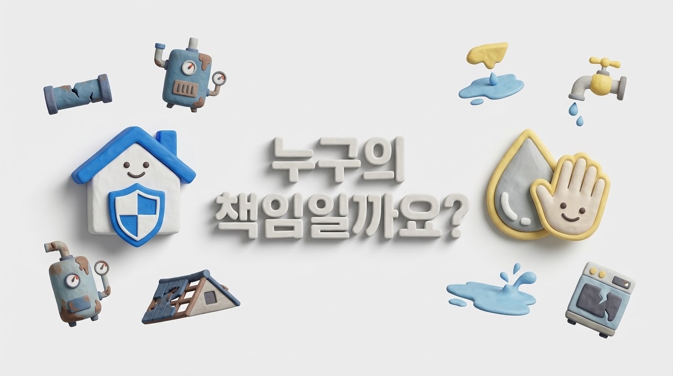 건물 노후 및 임차인 과실 누수 비교