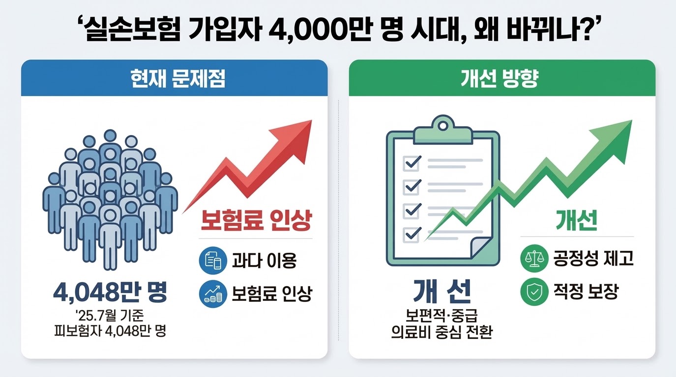 실손보험 가입자 현황 및 개편 배경