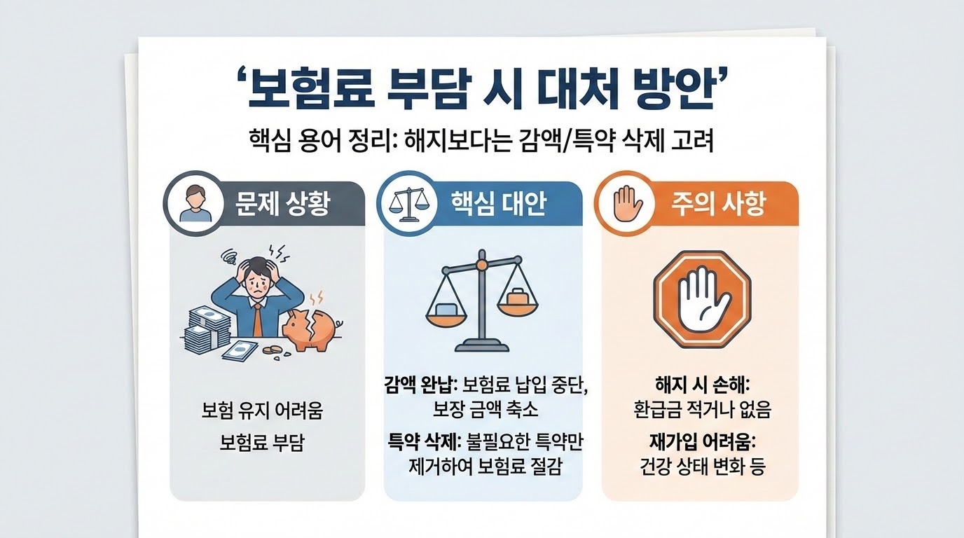 특약 삭제를 통한 보험료 다이어트 방법