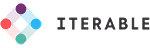 Iterable company logo with a multicolored diamond shape to the left of the text 'ITERABLE'.
